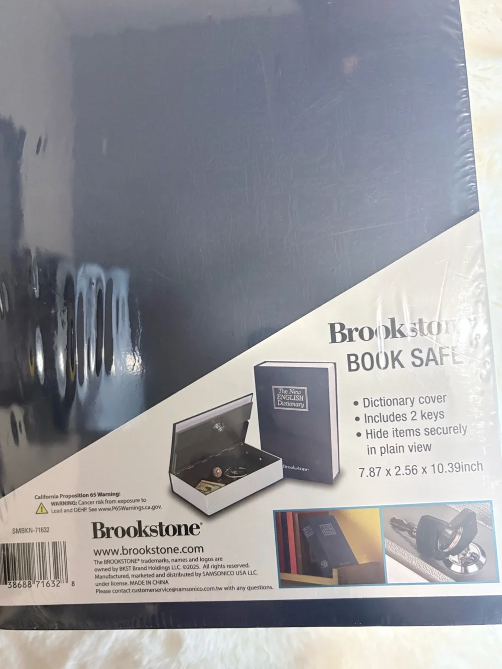 Brookstone Navy and Gold Book Safe